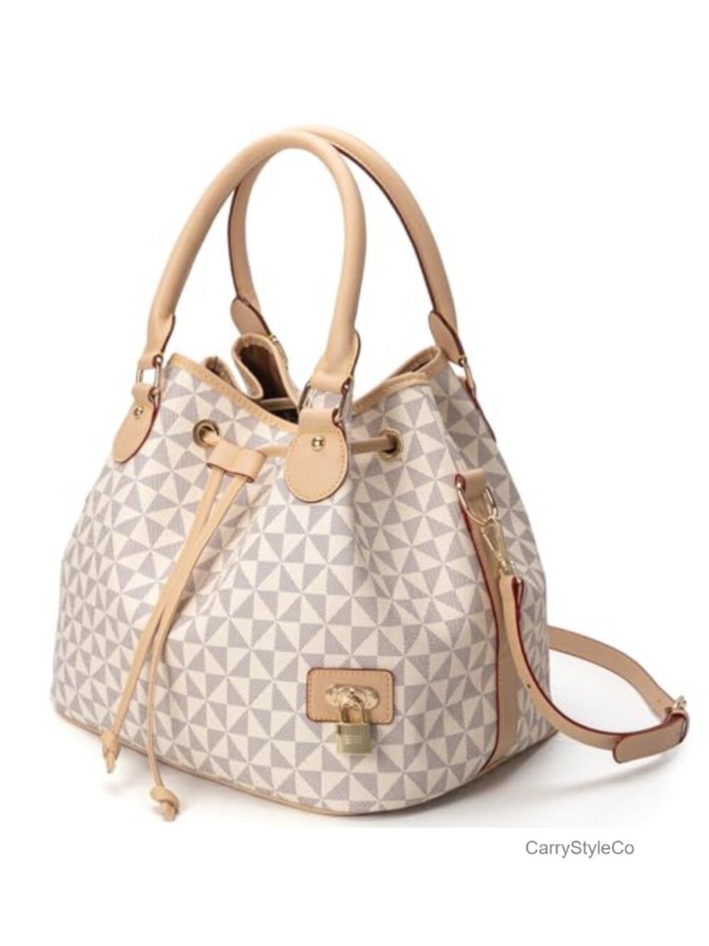 Chic West Hobo Bucket Shoulder Purse Tote Faux Leather Drawstring Women's